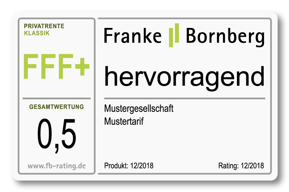 Altersvorsorge Rating bei Franke und Bornberg