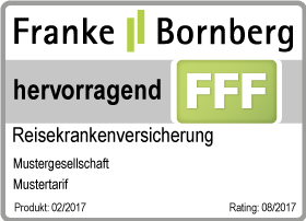Erstes Rating Reisversicherung von Franke und Bornberg